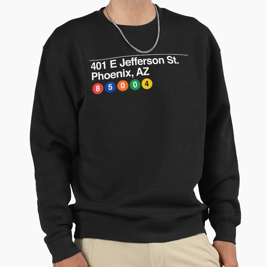 Chase Field 401 E Jefferson St Sweatshirt - Graphic Print for Adults - T-Shirt, Sweatshirt, Hoodie
