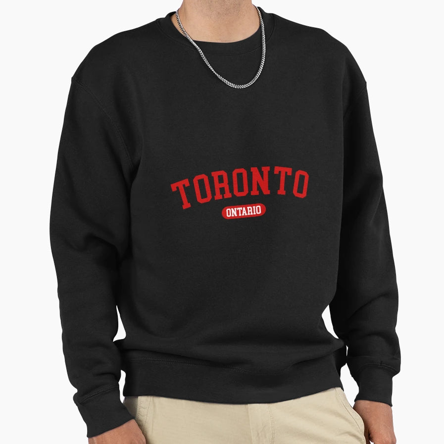 Toronto Ontario Typography Sweatshirt - Custom Art Print for Adults - T-Shirt, Sweatshirt, Hoodie