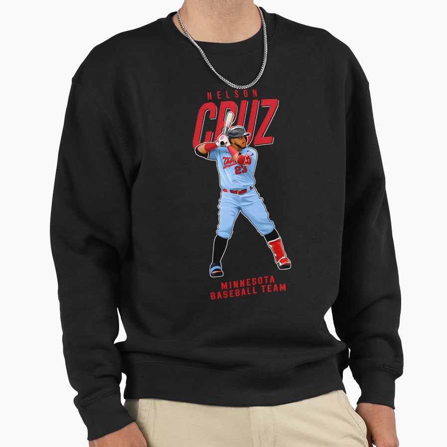Nelson Cruz 23 Minnesota Baseball Sweatshirt - Unique Graphic for Adults - T-Shirt, Sweatshirt, Hoodie