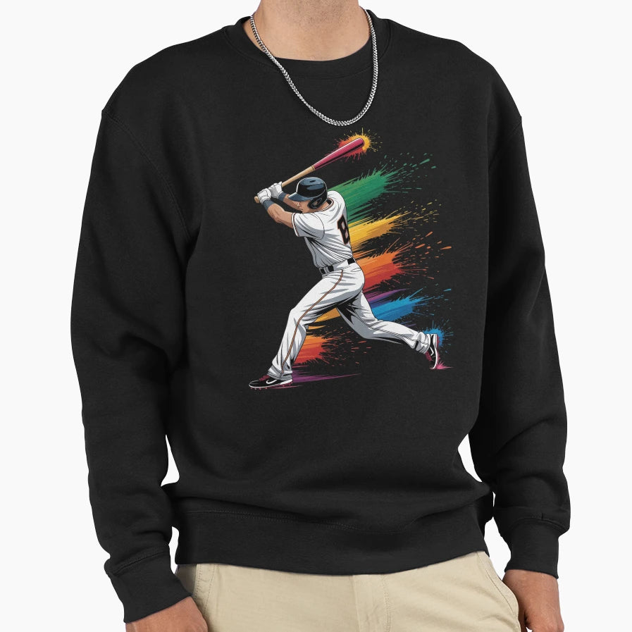Baseball Player Sport Support Lovers Sweatshirt - Graphic Print for Adults - T-Shirt, Sweatshirt, Hoodie
