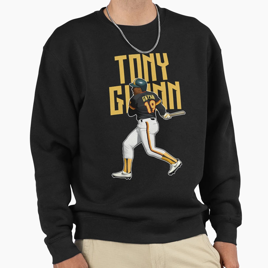 Tony Gwynn Hits 19 Bold Sweatshirt - Unique Graphic Men Women - T-Shirt, Sweatshirt, Hoodie