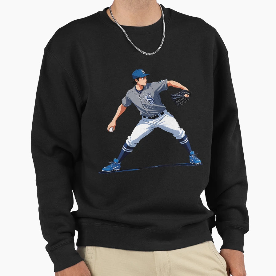 Baseball Pitcher Los Angeles Sweatshirt - Novelty Apparel Unisex - T-Shirt, Sweatshirt, Hoodie