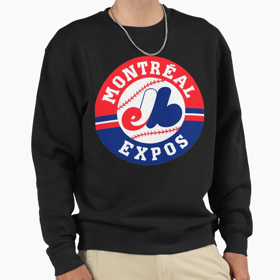 Mlb Logo Montreal Expos Sweatshirt - Graphic Print for Adults - T-Shirt, Sweatshirt, Hoodie
