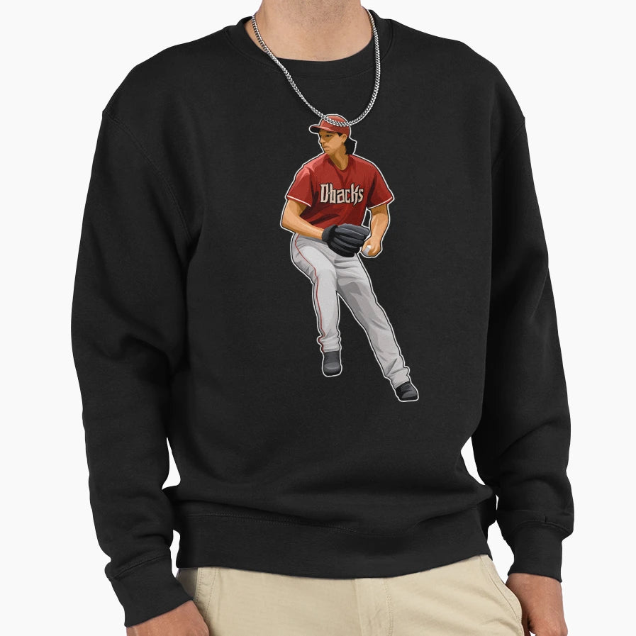Randy Johnson 51 Delivers Pitch Sweatshirt - Graphic Print Men Women - T-Shirt, Sweatshirt, Hoodie