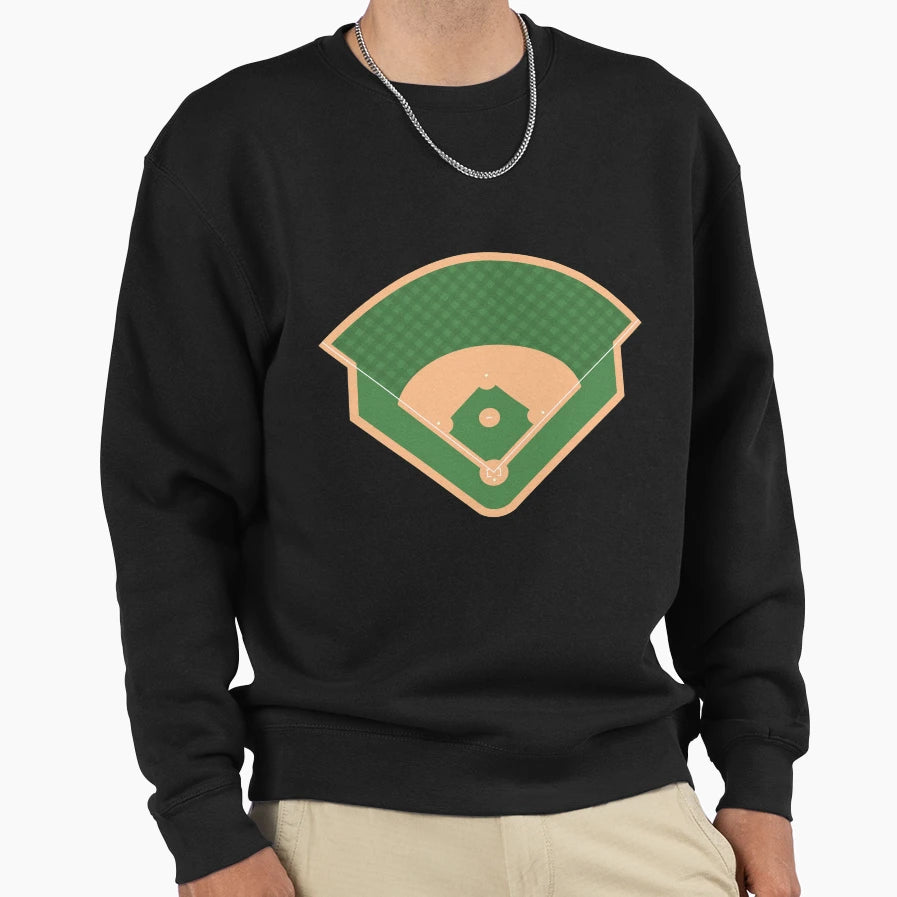Baseball Field Sweatshirt - Aesthetic Graphic for Adults - T-Shirt, Sweatshirt, Hoodie