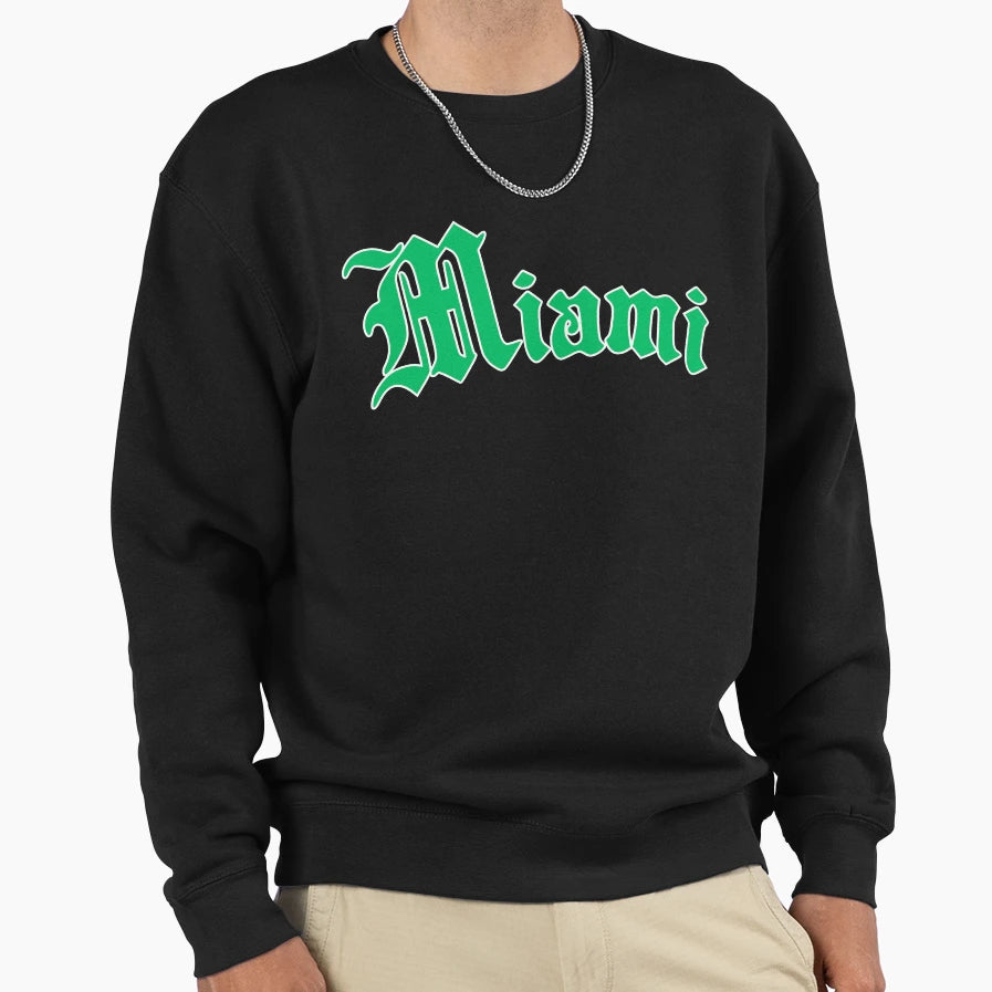 Miami Florida Throwback Hometown Sweatshirt - Minimalist Print for Adults - T-Shirt, Sweatshirt, Hoodie