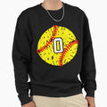 Softball Jersey Grunge Lucky Sweatshirt - Novelty Apparel for Adults - T-Shirt, Sweatshirt, Hoodie