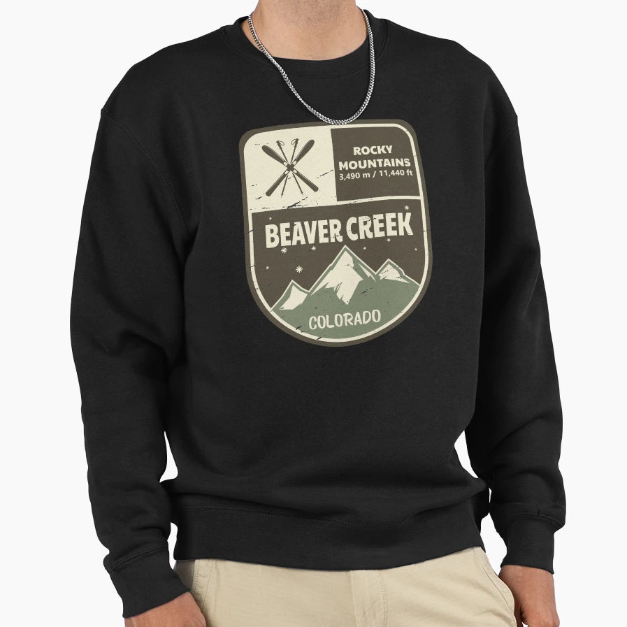Beaver Creek Rocky Mountains Sweatshirt - Trendy Graphic for Adults - T-Shirt, Sweatshirt, Hoodie