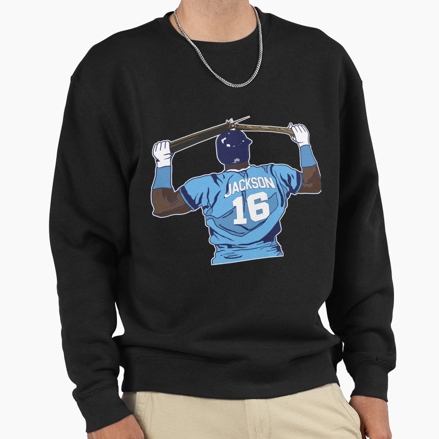 Bo Jackson Bat Break Sweatshirt - Minimalist Print for Adults - T-Shirt, Sweatshirt, Hoodie
