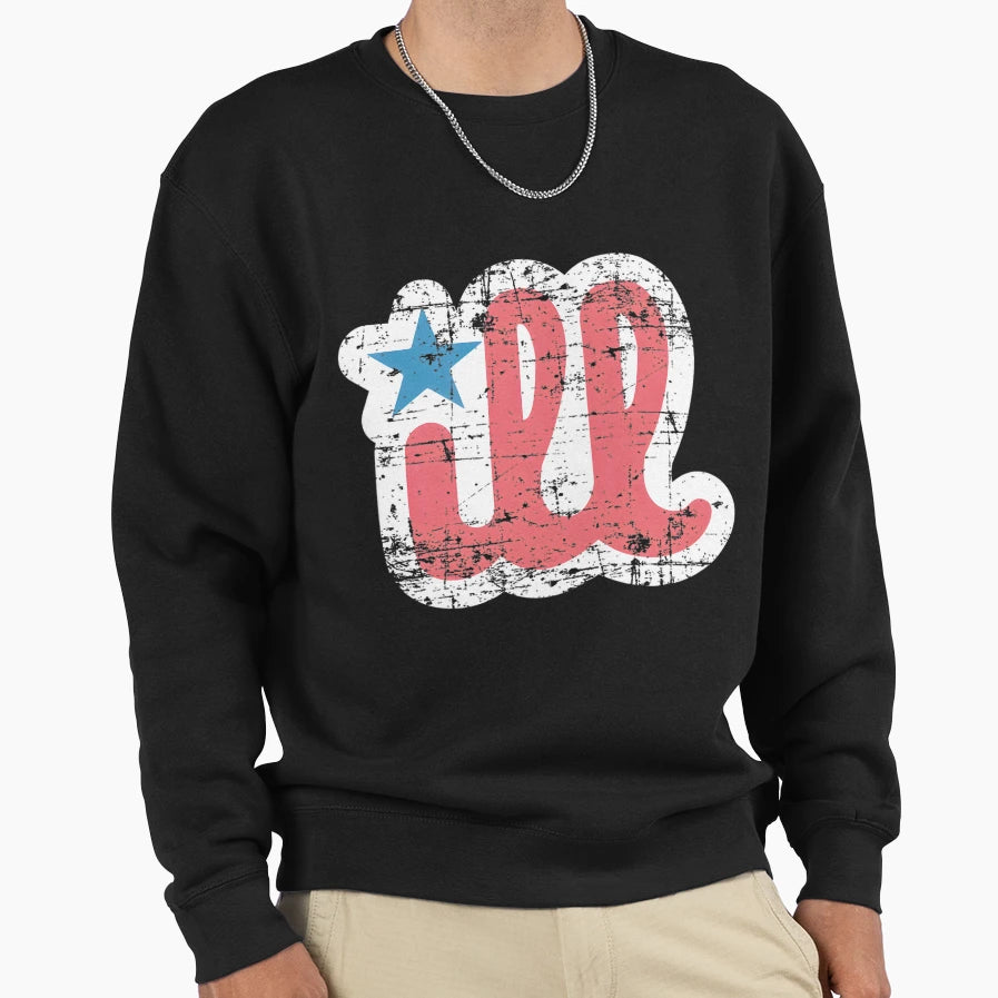 Ill Vibes Star Distressed Sweatshirt - Casual Everyday Wear Unisex - T-Shirt, Sweatshirt, Hoodie