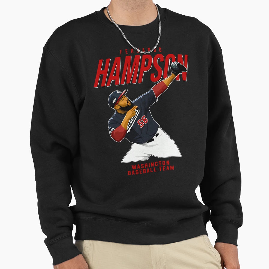 Fernando Rodney 56 Washington Sweatshirt - Fun Novelty Design for Adults - T-Shirt, Sweatshirt, Hoodie