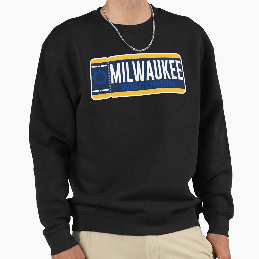 Milwaukee Ticket Alternate Sweatshirt - Minimalist Print for Adults - T-Shirt, Sweatshirt, Hoodie