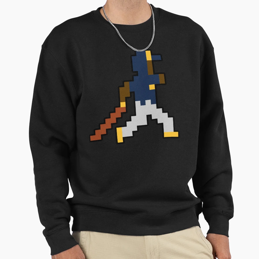Milwaukee Pixel Baseball Player Sweatshirt - Minimalist Print Unisex - T-Shirt, Sweatshirt, Hoodie