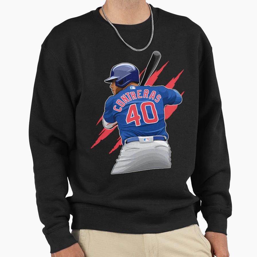 Willson Contreras Bats Ready 40 Claw Sweatshirt - Fun Novelty Design Unisex - T-Shirt, Sweatshirt, Hoodie