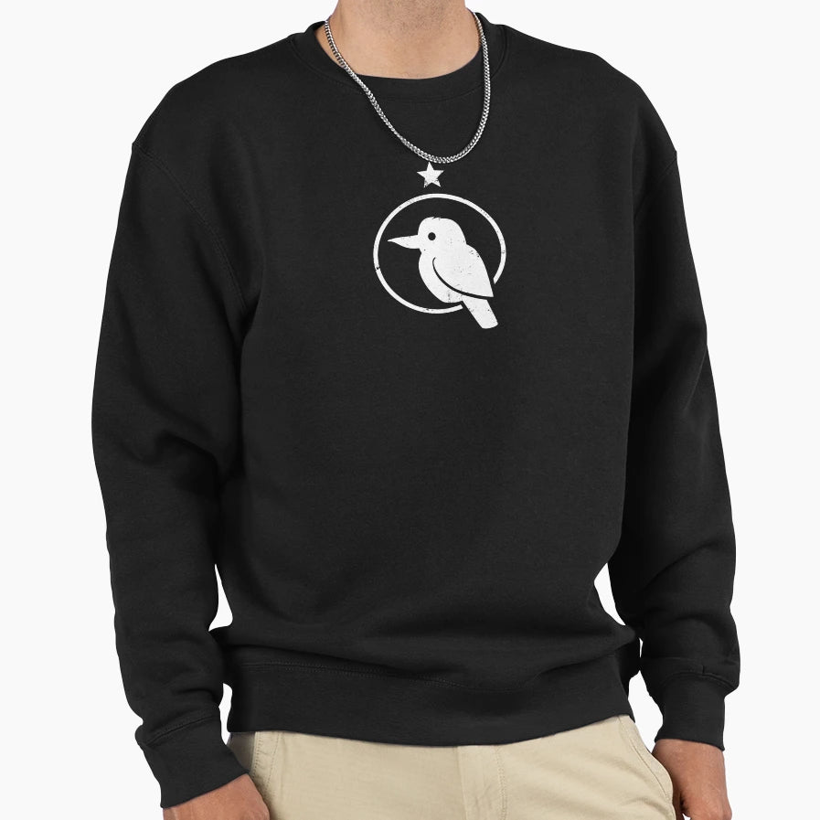 Kookaburra Minimal Art Birds And Sweatshirt - Fun Novelty Design Unisex - T-Shirt, Sweatshirt, Hoodie