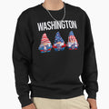 Happy Usa Gnomes Washington Sweatshirt - Graphic Print for Adults - T-Shirt, Sweatshirt, Hoodie
