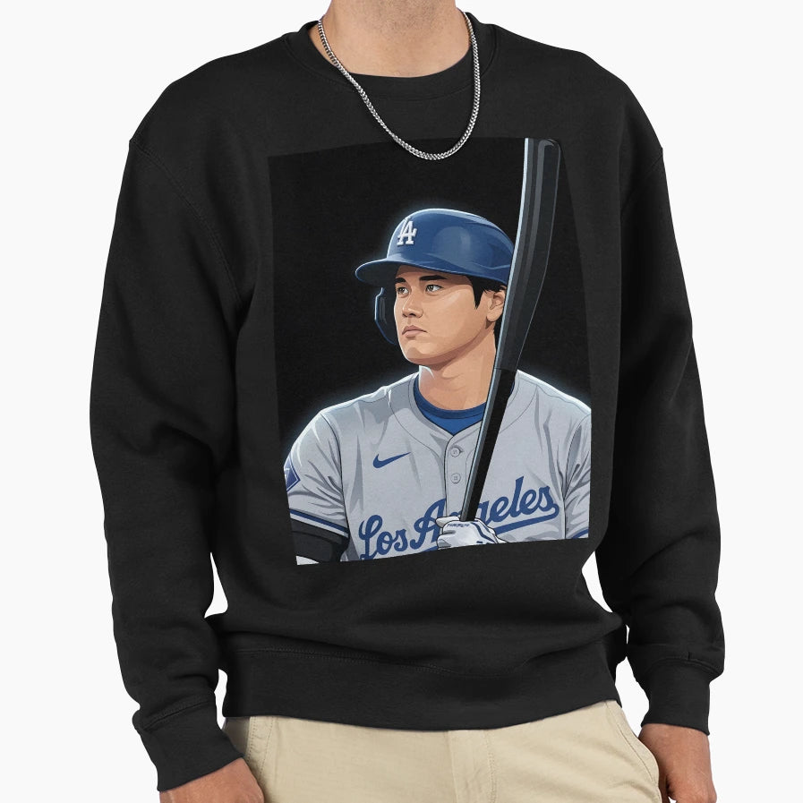 Shohei Ohtani Vector Illustration Sweatshirt - Custom Art Print Unisex - T-Shirt, Sweatshirt, Hoodie