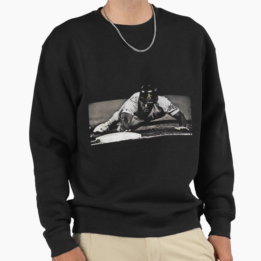 Baseball Legend Sliding Into Home Sweatshirt - Streetwear Style for Adults - T-Shirt, Sweatshirt, Hoodie