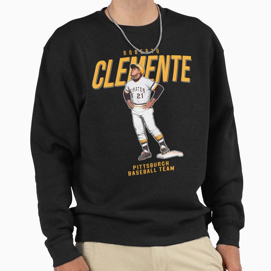 Roberto Clemente 21 Pittsburgh Sweatshirt - Aesthetic Graphic Unisex - T-Shirt, Sweatshirt, Hoodie