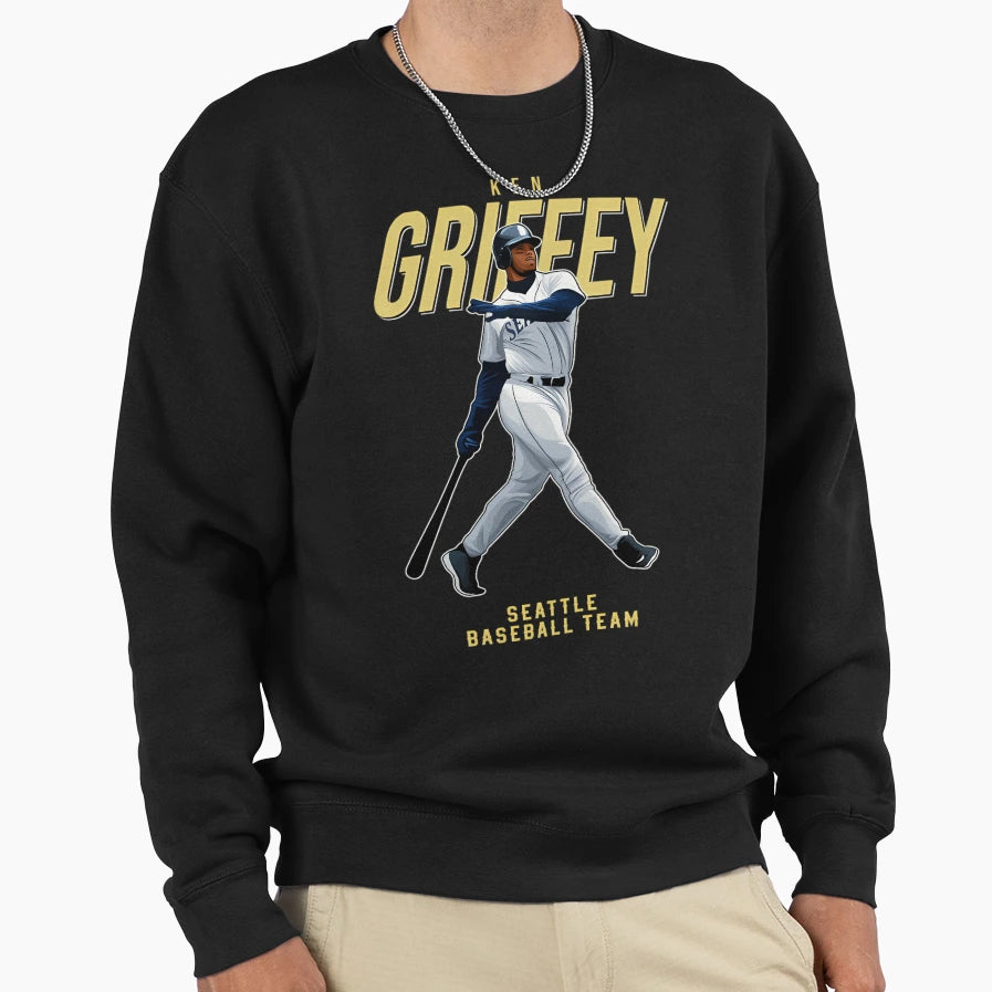 Ken Griffey Jr 24 Seattle Baseball Team Sweatshirt - Novelty Apparel Unisex - T-Shirt, Sweatshirt, Hoodie