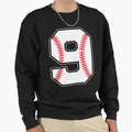 Baseball Number 9 Sweatshirt - Graphic Print for Adults - T-Shirt, Sweatshirt, Hoodie