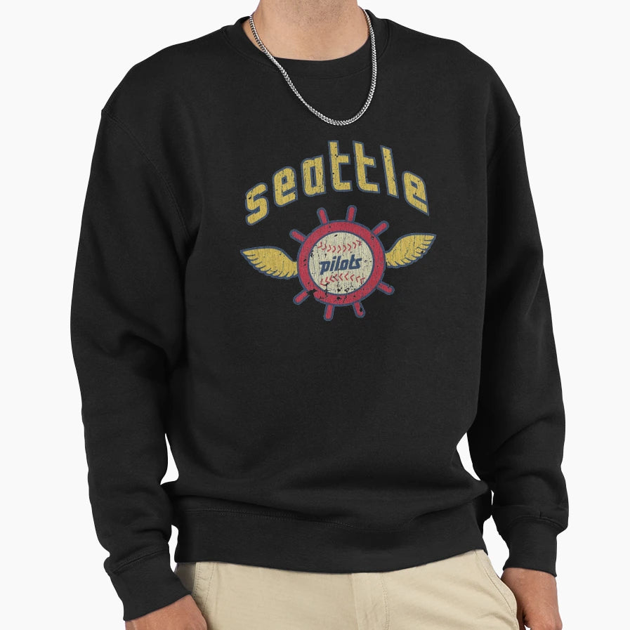 Seattle Pil0Ts Baseball Baseball T Sweatshirt - Graphic Print Men Women - T-Shirt, Sweatshirt, Hoodie