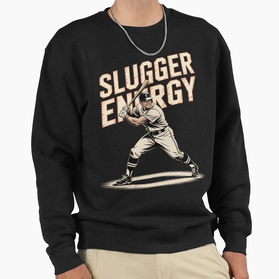Baseball Slugger Sweatshirt - Aesthetic Graphic Unisex - T-Shirt, Sweatshirt, Hoodie