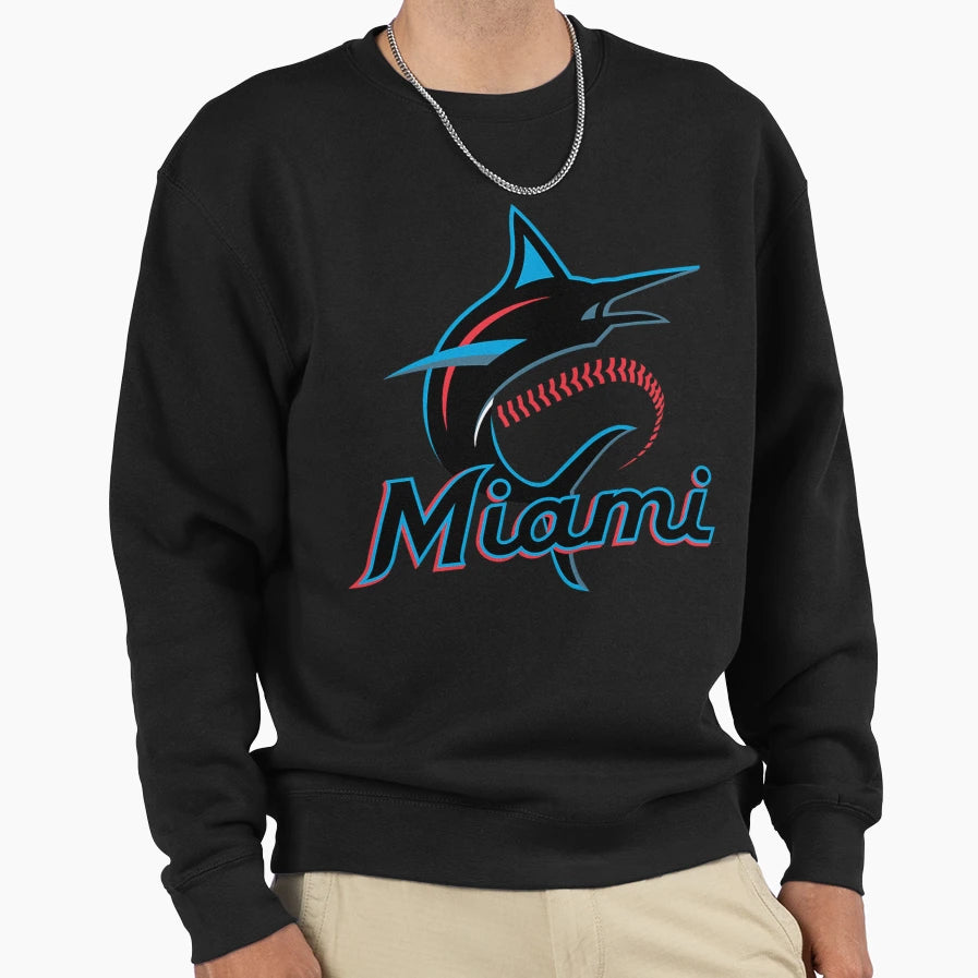 Best Seller Miami Marlin S Logo Sweatshirt - Unique Graphic for Adults - T-Shirt, Sweatshirt, Hoodie