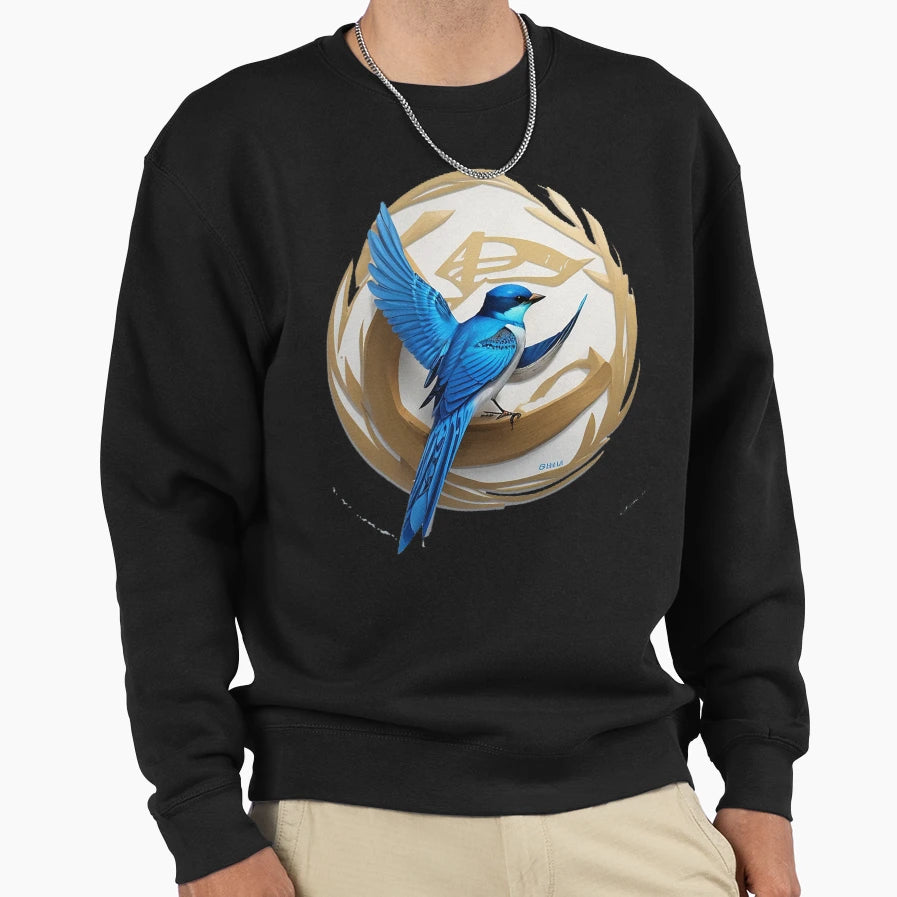 Blue Bird Sweatshirt - Unique Graphic Unisex - T-Shirt, Sweatshirt, Hoodie
