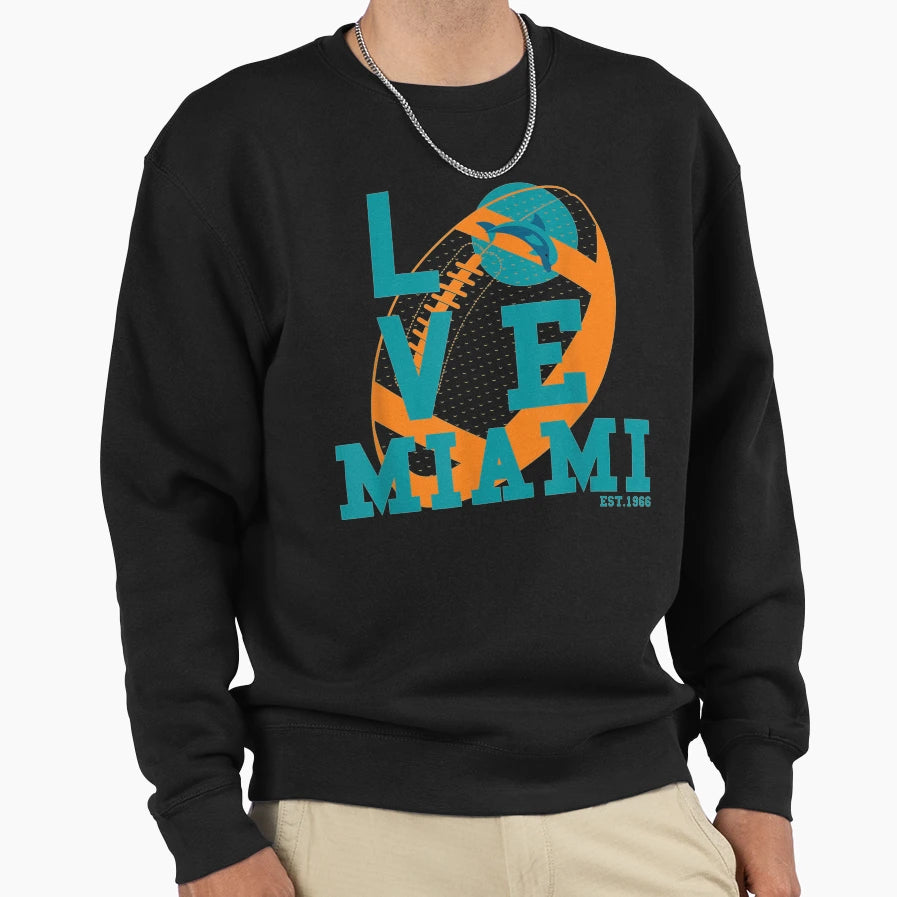 Love Miami Sports Team Est 1966 Sweatshirt - Trendy Graphic Men Women - T-Shirt, Sweatshirt, Hoodie