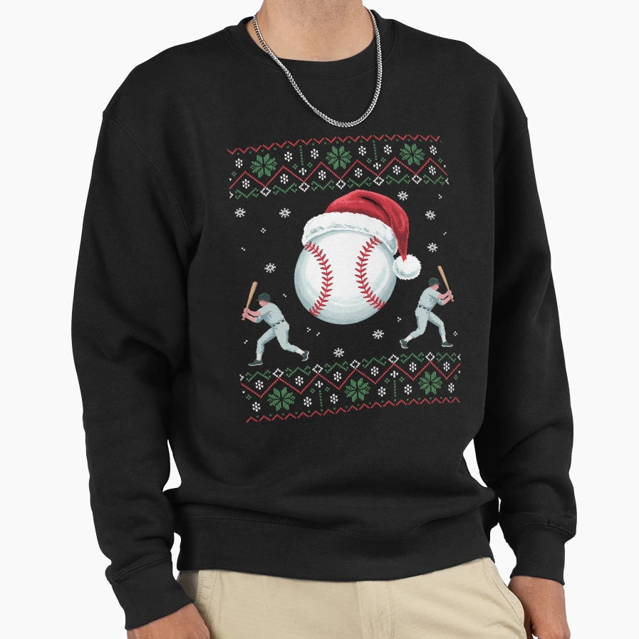 Baseball Funny Baseball Sweatshirt - Minimalist Print Men Women - T-Shirt, Sweatshirt, Hoodie
