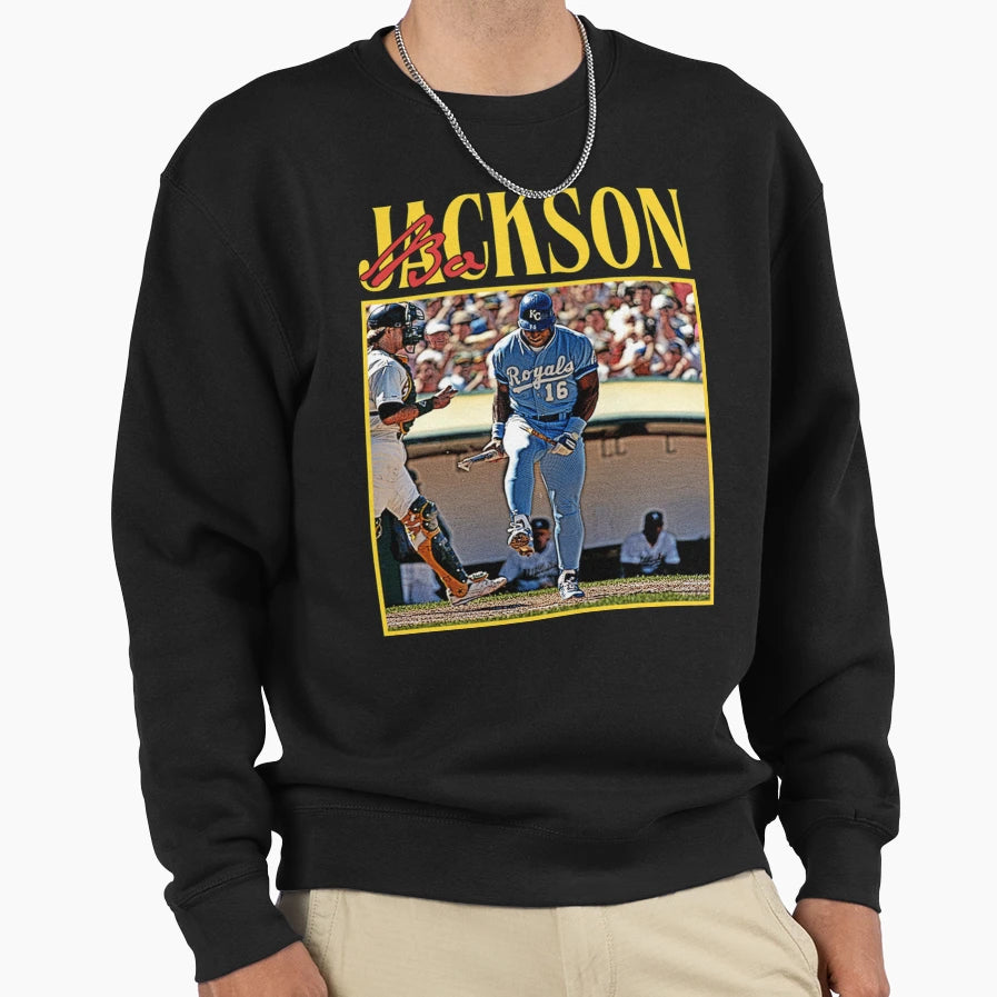 Bo Jackson 80S Fanartwork Sweatshirt - Custom Art Print Unisex - T-Shirt, Sweatshirt, Hoodie