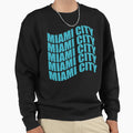 Miami City Blue 3 Sweatshirt - Graphic Print Unisex - T-Shirt, Sweatshirt, Hoodie