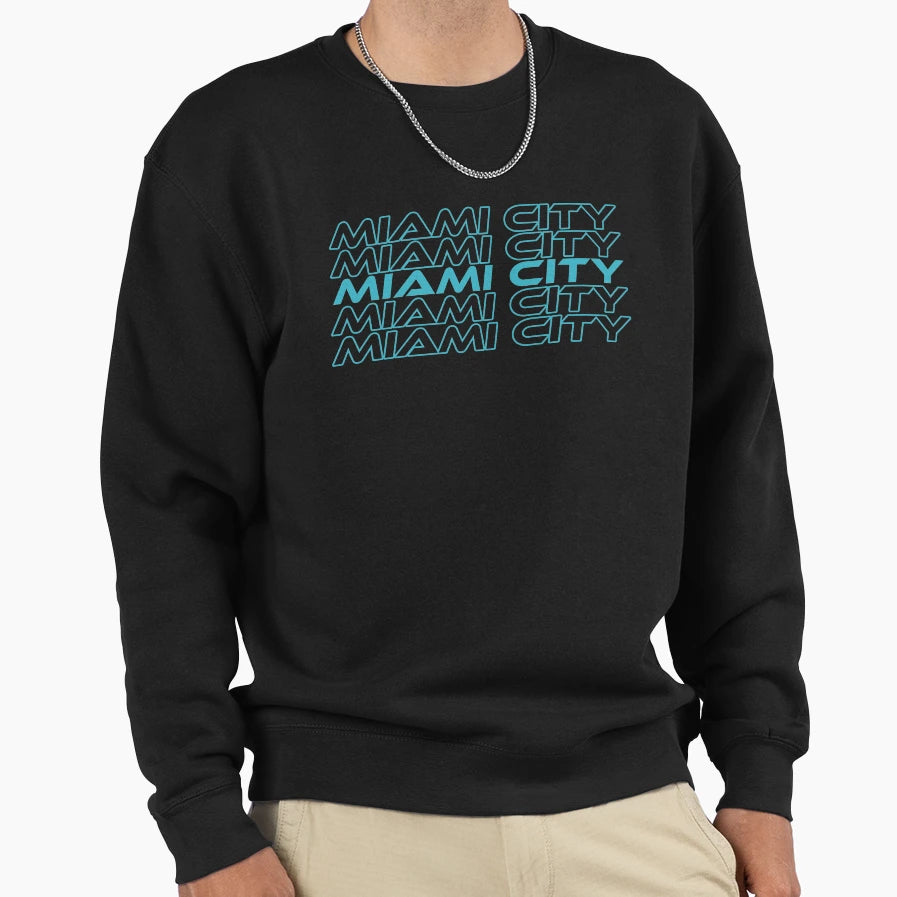 Miami City Blue Sweatshirt - Unique Graphic Men Women - T-Shirt, Sweatshirt, Hoodie