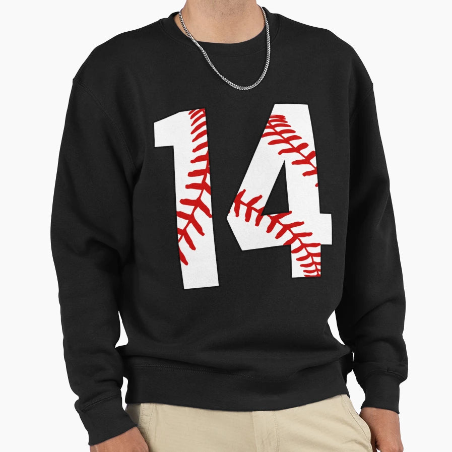 14 Baseball Fan Jersey Laces Sweatshirt - Streetwear Style Men Women - T-Shirt, Sweatshirt, Hoodie