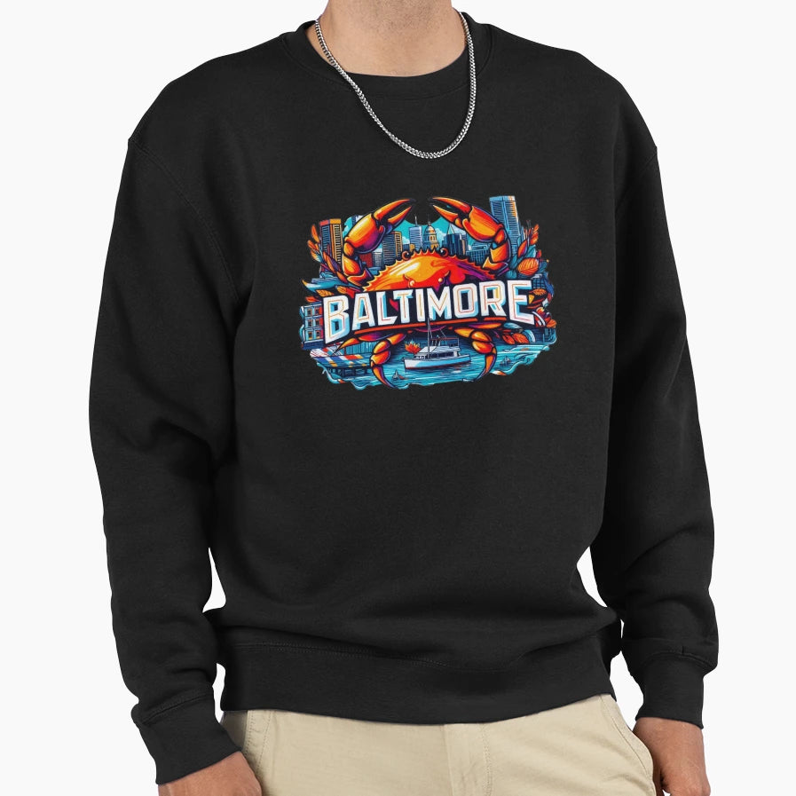 Baltimore Sweatshirt - Graphic Print Men Women - T-Shirt, Sweatshirt, Hoodie
