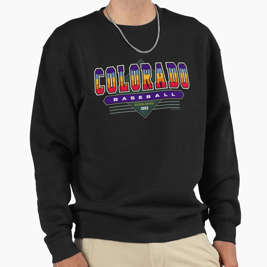 Colorado Baseball Rockies Sweatshirt - Custom Art Print for Adults - T-Shirt, Sweatshirt, Hoodie
