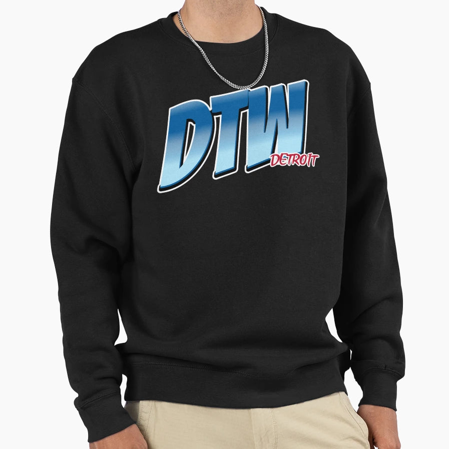 Dtw Detroit Iata Airport Code Sweatshirt - Novelty Apparel Unisex - T-Shirt, Sweatshirt, Hoodie