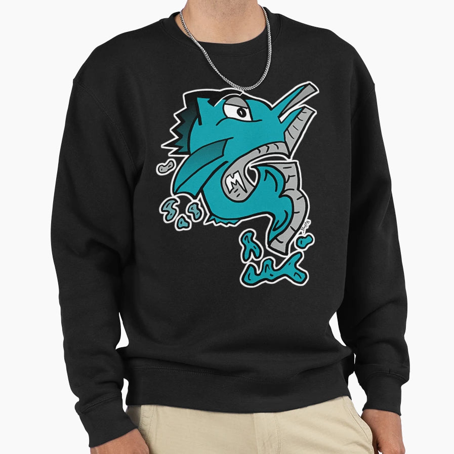 Teal Marlin Sweatshirt - Trendy Graphic for Adults - T-Shirt, Sweatshirt, Hoodie