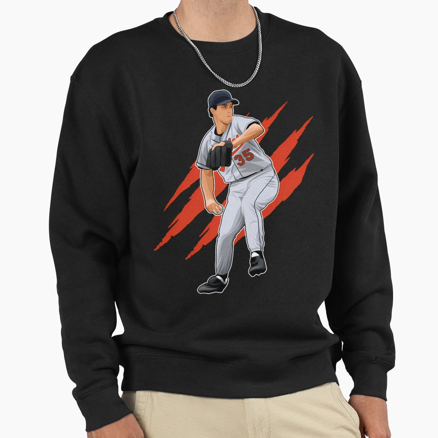 Mike Mussina Pitches 35 Claw Sweatshirt - Streetwear Style for Adults - T-Shirt, Sweatshirt, Hoodie