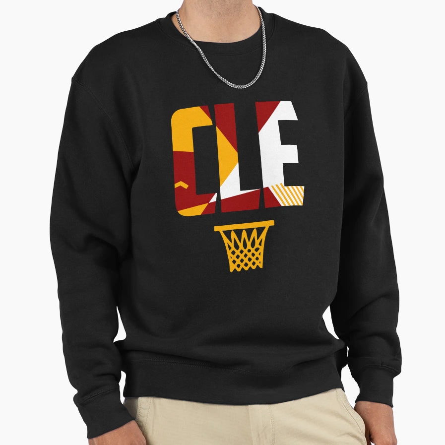 Cle Basketball Red Sweatshirt - Minimalist Print for Adults - T-Shirt, Sweatshirt, Hoodie