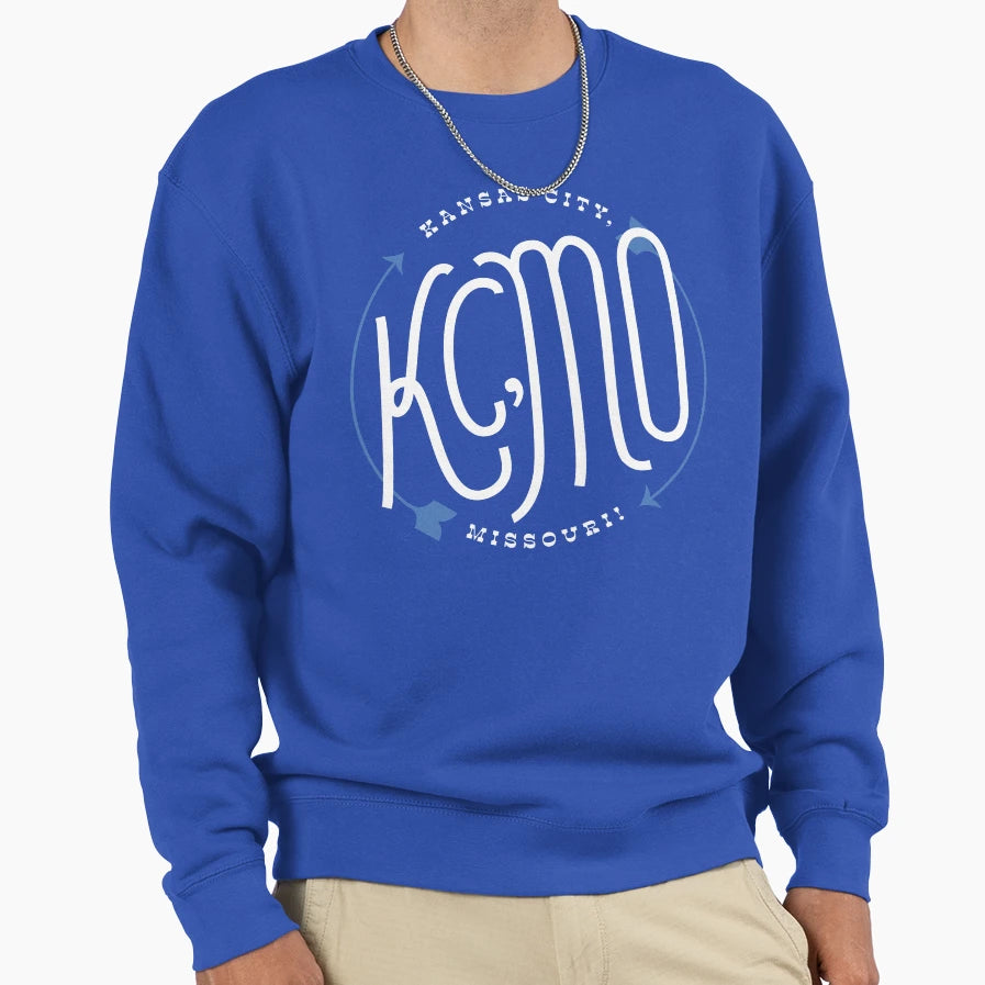 Kansas City Series Blue Sweatshirt - Minimalist Print for Adults - T-Shirt, Sweatshirt, Hoodie