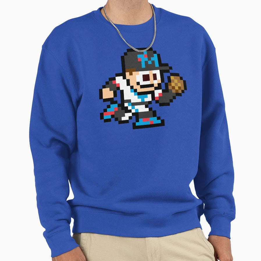 Miami 8 Bit Player Sweatshirt - Graphic Print for Adults - T-Shirt, Sweatshirt, Hoodie