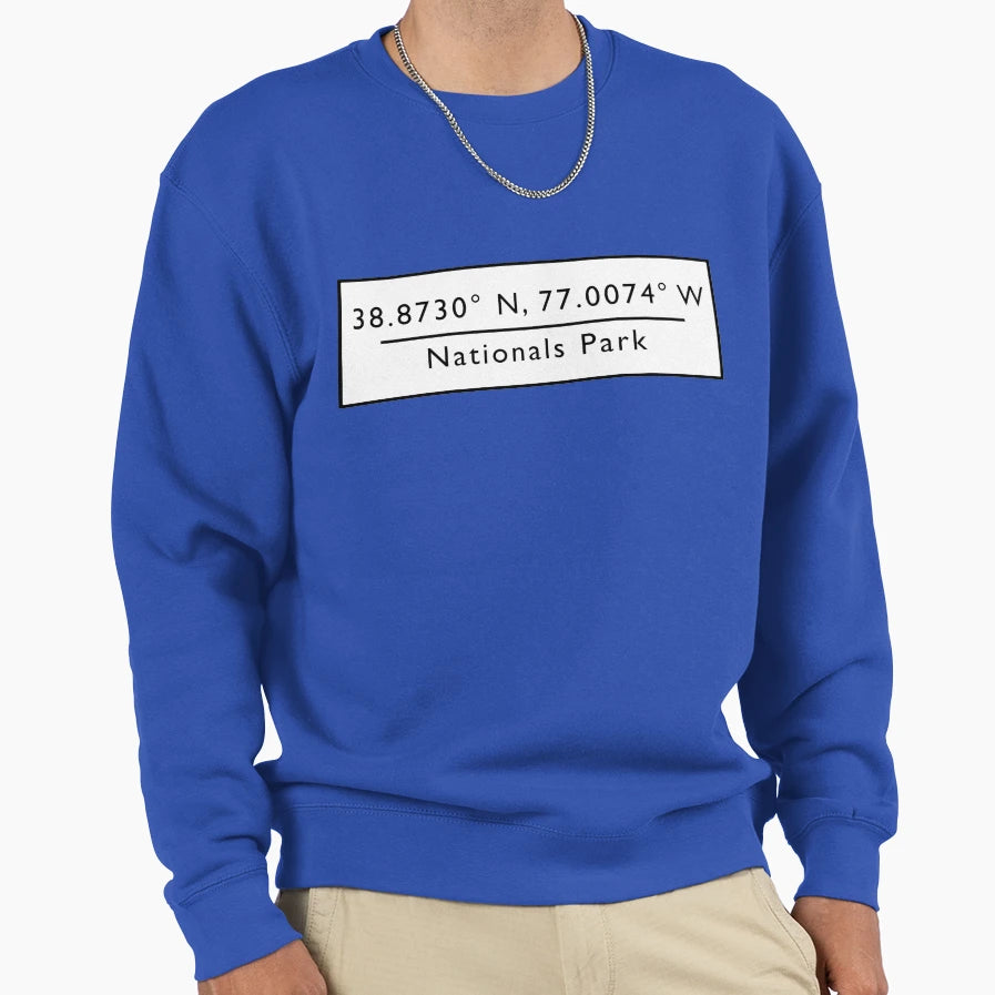 Nationals Park Coordinates Sweatshirt - Trendy Graphic Men Women - T-Shirt, Sweatshirt, Hoodie