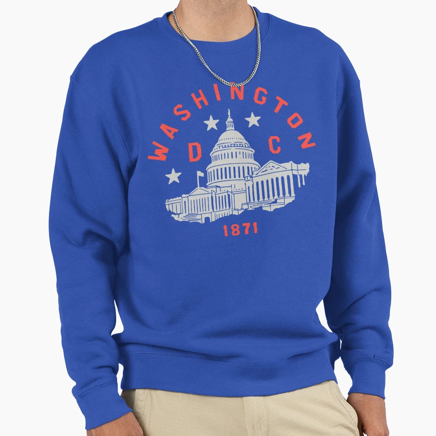 Washington Dc Capitol Building Sweatshirt - Custom Art Print for Adults - T-Shirt, Sweatshirt, Hoodie