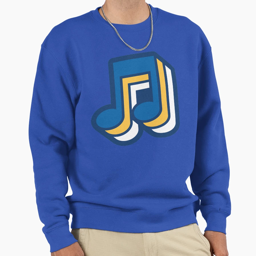 Music Note Sweatshirt - Minimalist Print for Adults - T-Shirt, Sweatshirt, Hoodie
