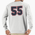 55 Navy Grey Red Sports Sweatshirt - Casual Everyday Wear for Adults - T-Shirt, Sweatshirt, Hoodie