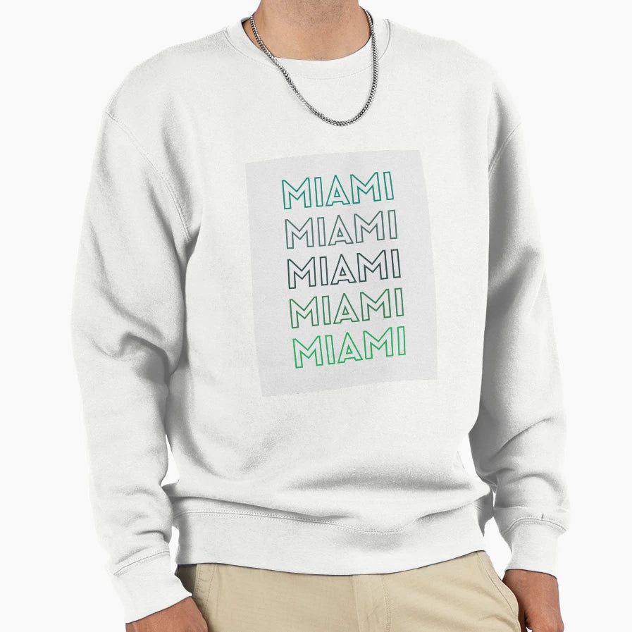 Green Miami Pattern Sweatshirt - Unique Graphic Unisex - T-Shirt, Sweatshirt, Hoodie