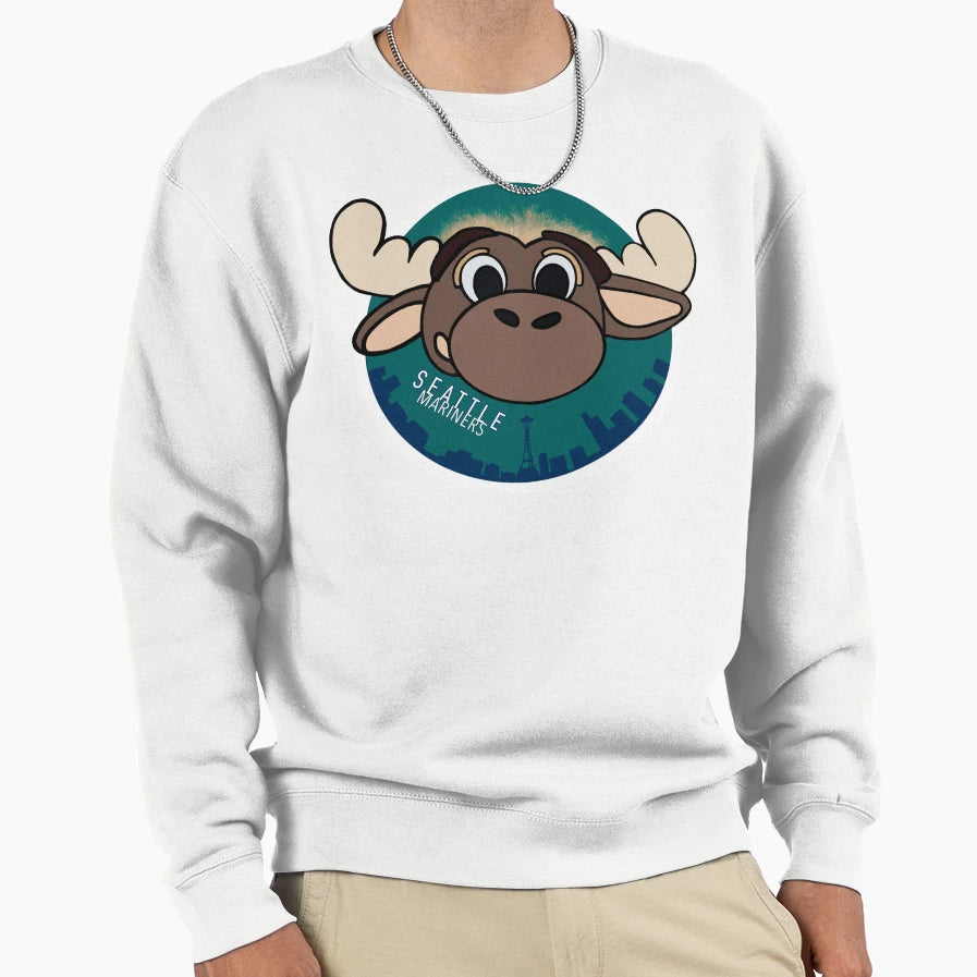 Seattle Moose Baseball Sweatshirt - Aesthetic Graphic for Adults - T-Shirt, Sweatshirt, Hoodie