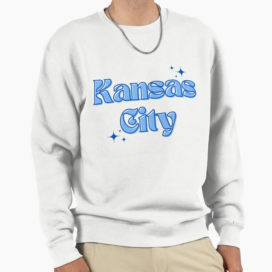 Blue Kansas City K Kc Sweatshirt - Custom Art Print for Adults - T-Shirt, Sweatshirt, Hoodie